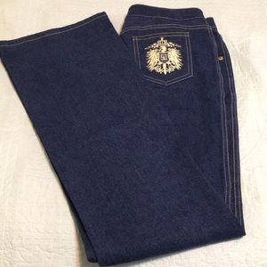 St John Marie Gray Flared Jeans Size 4